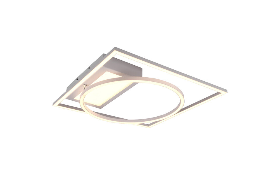 HLW LED LED Ceiling Light - Ceiling Lighting - Trion Dowino - 33W - Adjustable Color - Remote Control - Dimmable - Square - Matte White - Aluminum