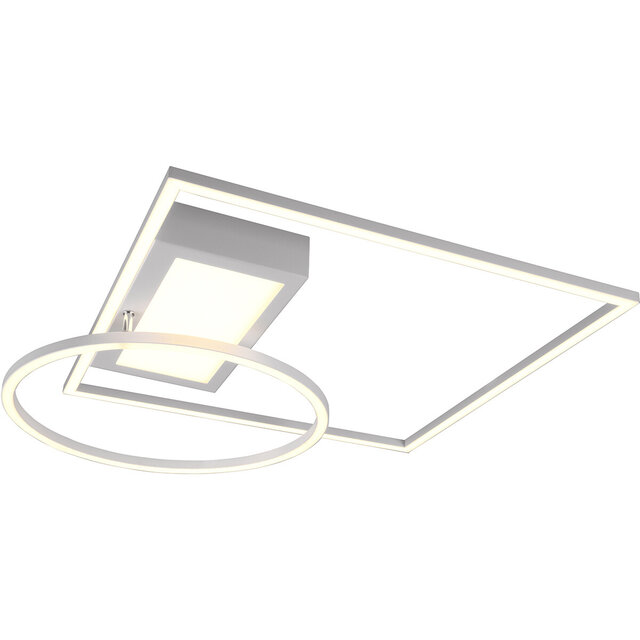 HLW LED LED Ceiling Light - Ceiling Lighting - Trion Dowino - 33W - Adjustable Color - Remote Control - Dimmable - Square - Matte White - Aluminum