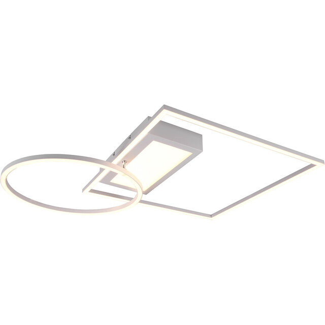 HLW LED LED Plafondlamp - Plafondverlichting - Trion Dowino - 33W - Aanpasbare Kleur - Afstandsbediening - Dimbaar - Vierkant - Mat Wit - Aluminium HLW LED LED Plafondlamp - Plafondverlichting - Trion Dowino - 33W - Aanpasbare Kleur - Afstandsbediening - Dimbaar - Vierkant - Mat Wit - Aluminium
