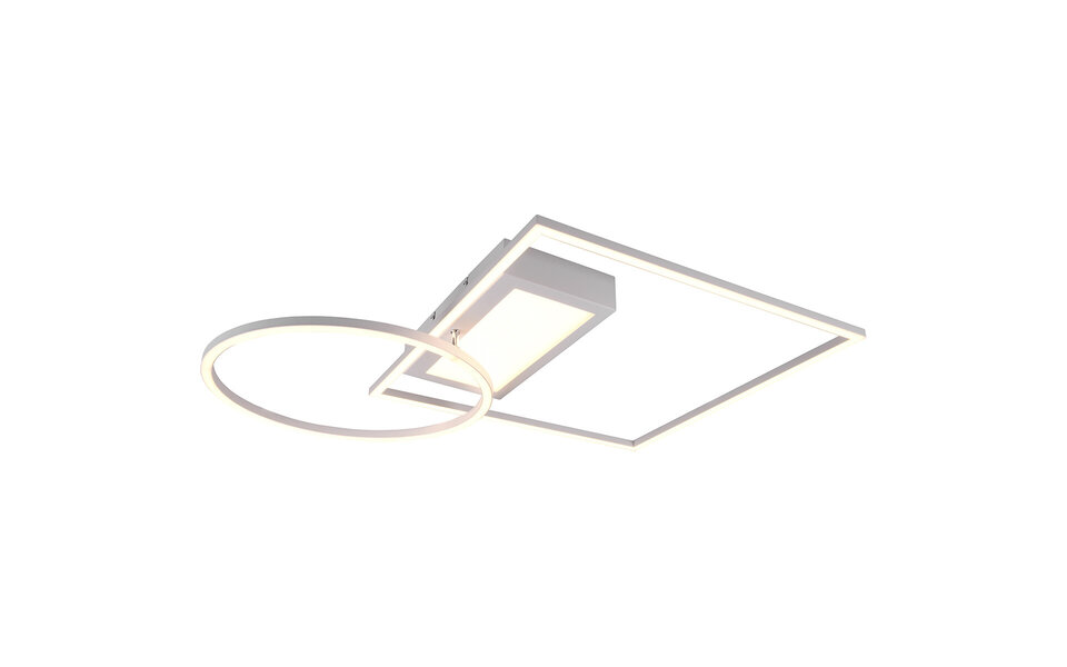 HLW LED LED Ceiling Light - Ceiling Lighting - Trion Dowino - 33W - Adjustable Color - Remote Control - Dimmable - Square - Matte White - Aluminum