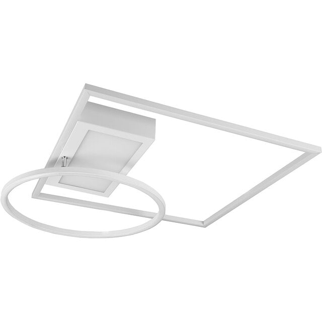 HLW LED LED Ceiling Light - Ceiling Lighting - Trion Dowino - 33W - Adjustable Color - Remote Control - Dimmable - Square - Matte White - Aluminum