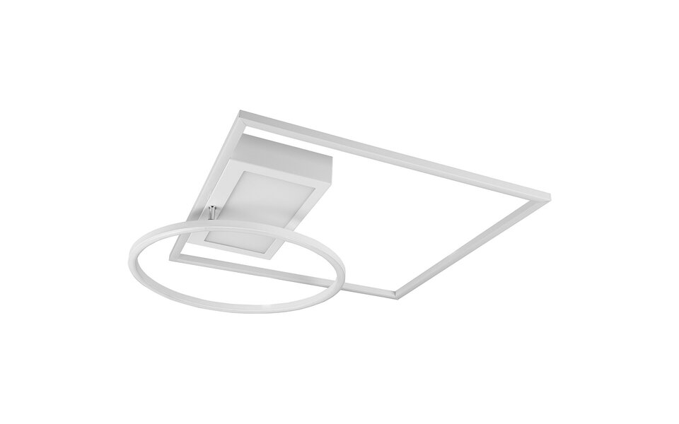 HLW LED LED Ceiling Light - Ceiling Lighting - Trion Dowino - 33W - Adjustable Color - Remote Control - Dimmable - Square - Matte White - Aluminum