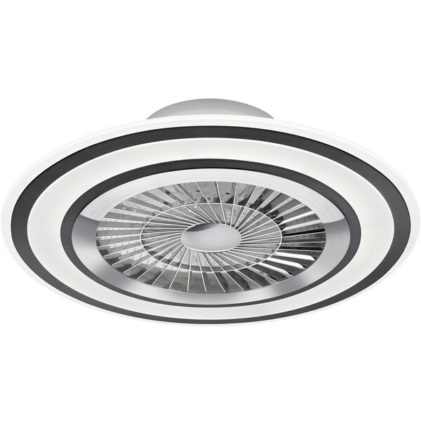 HLW LED LED Plafondlamp met Ventilator - Plafondventilator - Trion Figon - 36W - Afstandsbediening - Aanpasbare Kleur - Dimbaar - Rond - Mat Zwart - Kunststof HLW LED LED Plafondlamp met Ventilator - Plafondventilator - Trion Figon - 36W - Afstandsbediening - Aanpasbare Kleur - Dimbaar - Rond - Mat Zwart - Kunststof