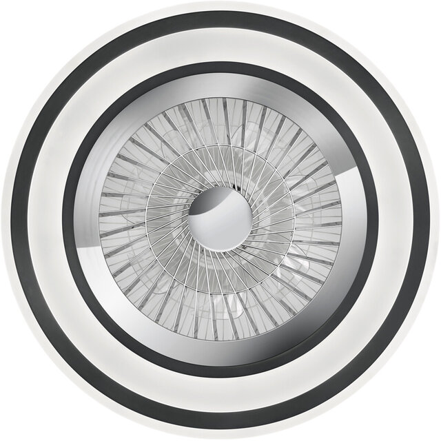 HLW LED LED Plafondlamp met Ventilator - Plafondventilator - Trion Figon - 36W - Afstandsbediening - Aanpasbare Kleur - Dimbaar - Rond - Mat Zwart - Kunststof HLW LED LED Plafondlamp met Ventilator - Plafondventilator - Trion Figon - 36W - Afstandsbediening - Aanpasbare Kleur - Dimbaar - Rond - Mat Zwart - Kunststof