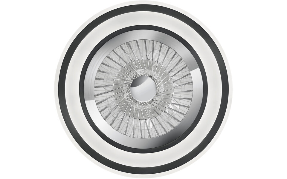 HLW LED LED Plafondlamp met Ventilator - Plafondventilator - Trion Figon - 36W - Afstandsbediening - Aanpasbare Kleur - Dimbaar - Rond - Mat Zwart - Kunststof HLW LED LED Plafondlamp met Ventilator - Plafondventilator - Trion Figon - 36W - Afstandsbediening - Aanpasbare Kleur - Dimbaar - Rond - Mat Zwart - Kunststof