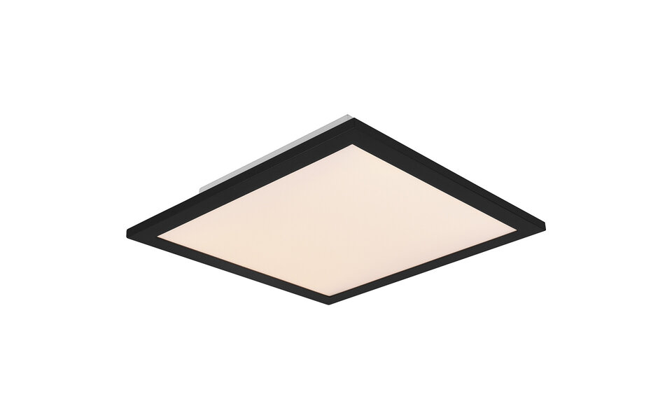HLW LED LED Plafondlamp - Plafondverlichting - Trion Tirus - 14W - Aanpasbare Kleur - Afstandsbediening - Dimbaar - Vierkant - Mat Zwart - Aluminium