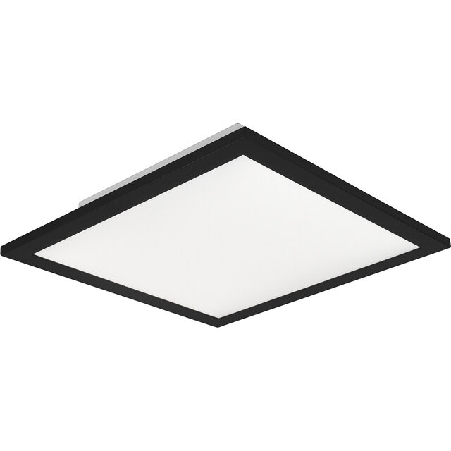 mat zwarte ronde LED plafondlamp 14W dimbaar met 1600 lumen en instelbare kleurtemperatuur