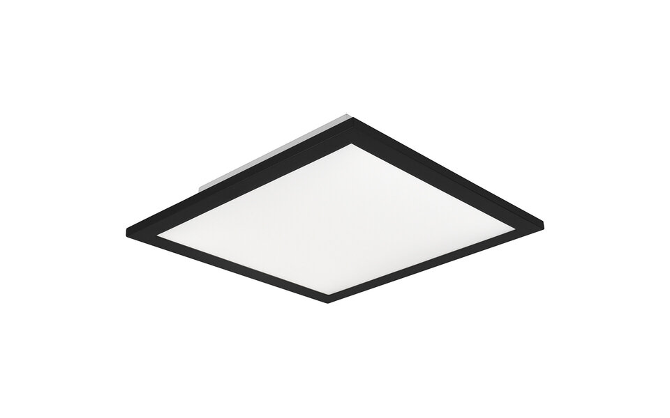HLW LED LED Ceiling Lamp - Ceiling Lighting - Trion Tirus - 14W - Adjustable Color - Remote Control - Dimmable - Square - Matte Black - Aluminum HLW LED LED Ceiling Lamp - Ceiling Lighting - Trion Tirus - 14W - Adjustable Color - Remote Control - Dimmable - Square - Matte Black - Aluminum