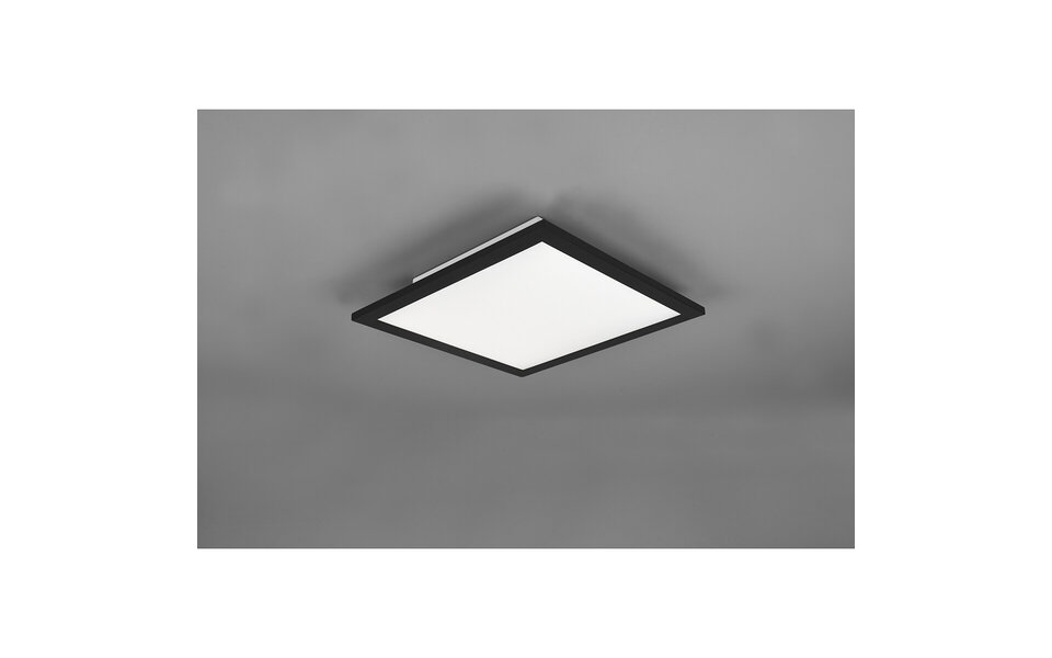 HLW LED LED Ceiling Lamp - Ceiling Lighting - Trion Tirus - 14W - Adjustable Color - Remote Control - Dimmable - Square - Matte Black - Aluminum HLW LED LED Ceiling Lamp - Ceiling Lighting - Trion Tirus - 14W - Adjustable Color - Remote Control - Dimmable - Square - Matte Black - Aluminum