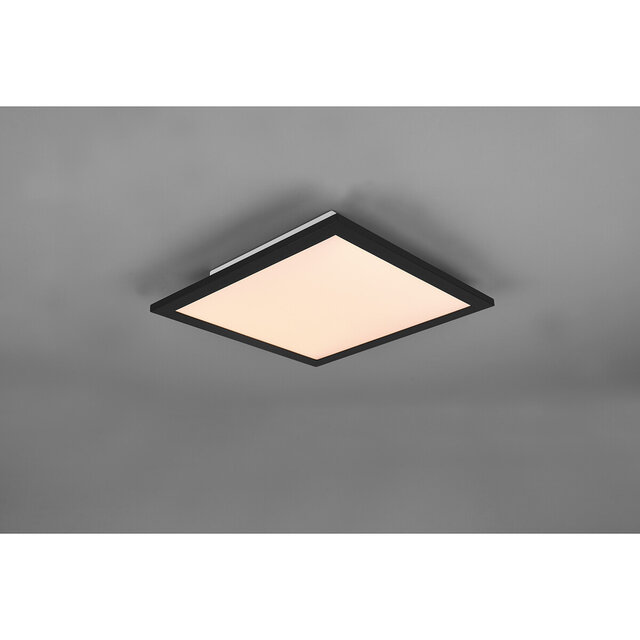HLW LED LED Ceiling Lamp - Ceiling Lighting - Trion Tirus - 14W - Adjustable Color - Remote Control - Dimmable - Square - Matte Black - Aluminum HLW LED LED Ceiling Lamp - Ceiling Lighting - Trion Tirus - 14W - Adjustable Color - Remote Control - Dimmable - Square - Matte Black - Aluminum