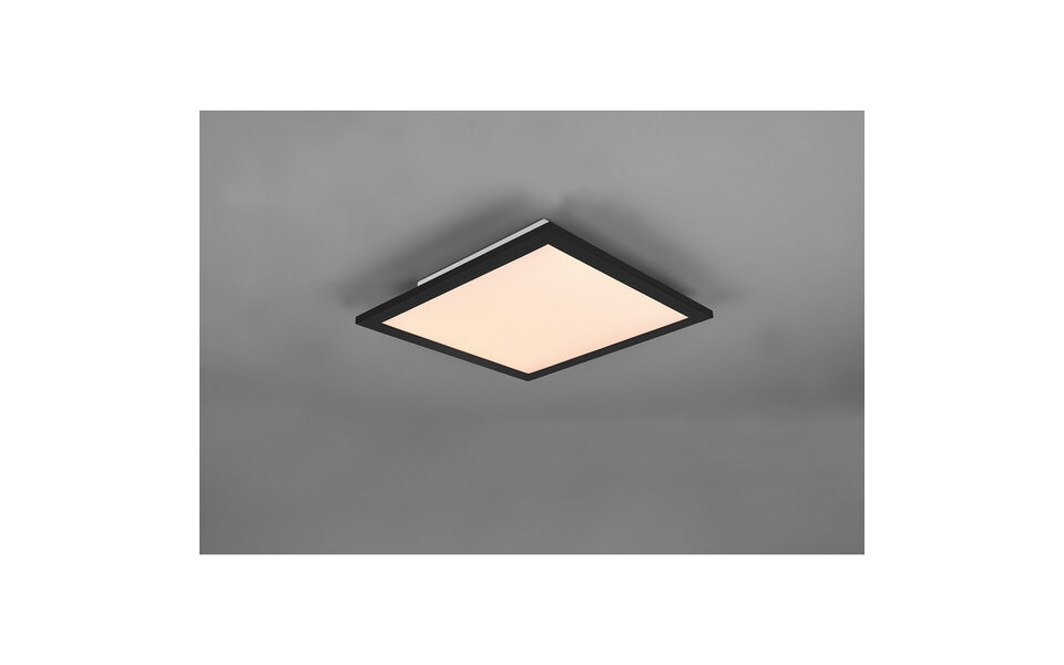 HLW LED LED Ceiling Lamp - Ceiling Lighting - Trion Tirus - 14W - Adjustable Color - Remote Control - Dimmable - Square - Matte Black - Aluminum HLW LED LED Ceiling Lamp - Ceiling Lighting - Trion Tirus - 14W - Adjustable Color - Remote Control - Dimmable - Square - Matte Black - Aluminum