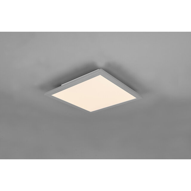 HLW LED LED Plafondlamp - Plafondverlichting - Trion Tirus - 14W - Aanpasbare Kleur - Afstandsbediening - Dimbaar - Vierkant - Mat Titaan - Aluminium