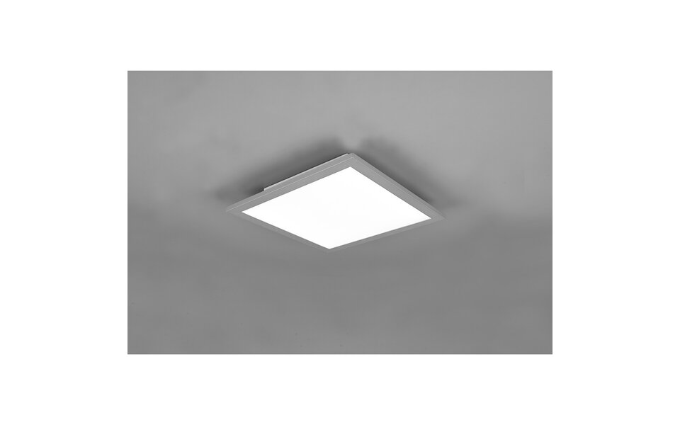 HLW LED LED Ceiling Lamp - Ceiling Lighting - Trion Tirus - 14W - Adjustable Color - Remote Control - Dimmable - Square - Matte Titanium - Aluminum HLW LED LED Ceiling Lamp - Ceiling Lighting - Trion Tirus - 14W - Adjustable Color - Remote Control - Dimmable - Square - Matte Titanium - Aluminum