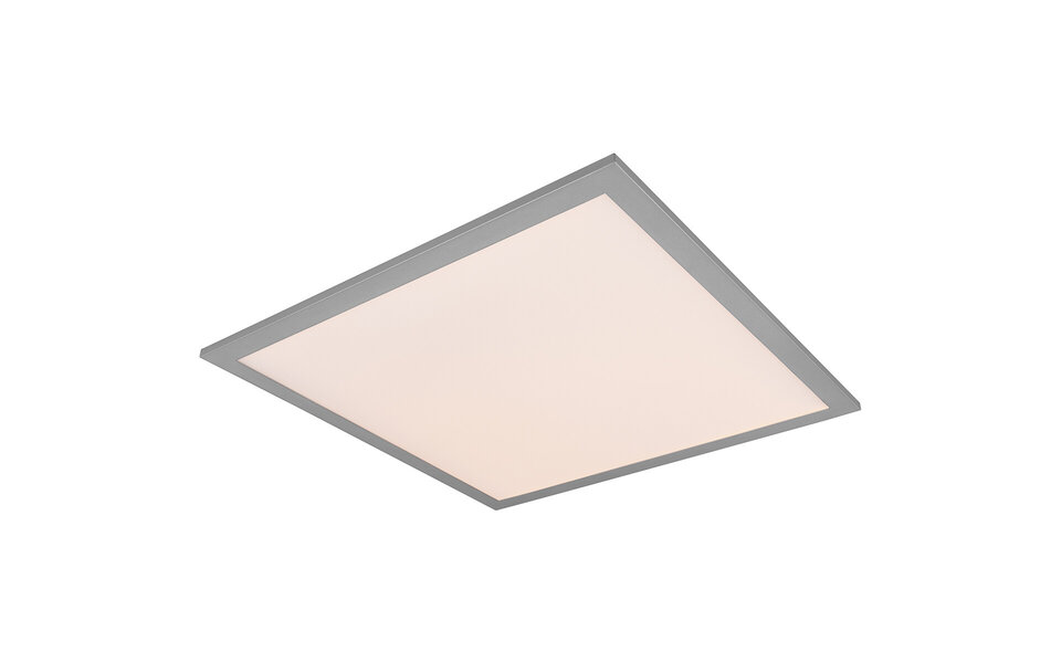 HLW LED LED Ceiling Lamp - Ceiling Lighting - Trion Tirus - 18W - Adjustable Color - Remote Control - Dimmable - Square - Matte Titanium - Aluminum