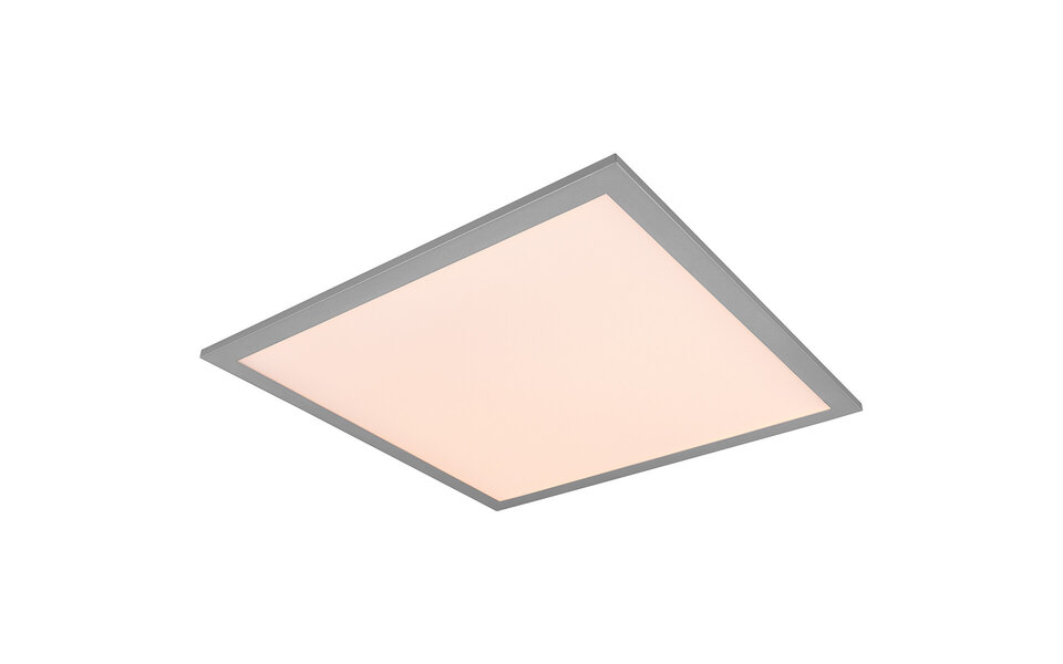 HLW LED LED Ceiling Lamp - Ceiling Lighting - Trion Tirus - 18W - Adjustable Color - Remote Control - Dimmable - Square - Matte Titanium - Aluminum