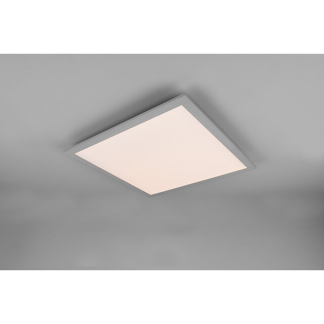 HLW LED LED Plafondlamp - Plafondverlichting - Trion Tirus - 18W - Aanpasbare Kleur - Afstandsbediening - Dimbaar - Vierkant - Mat Titaan - Aluminium