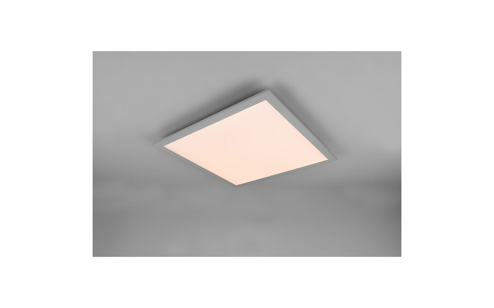 HLW LED LED Plafondlamp - Plafondverlichting - Trion Tirus - 18W - Aanpasbare Kleur - Afstandsbediening - Dimbaar - Vierkant - Mat Titaan - Aluminium