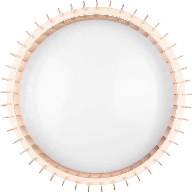 HLW LED LED Ceiling Lamp - Ceiling Lighting - Trion Manto XL - 38W - Adjustable Color - Remote Control - Dimmable - Round - Wood Color - Plastic