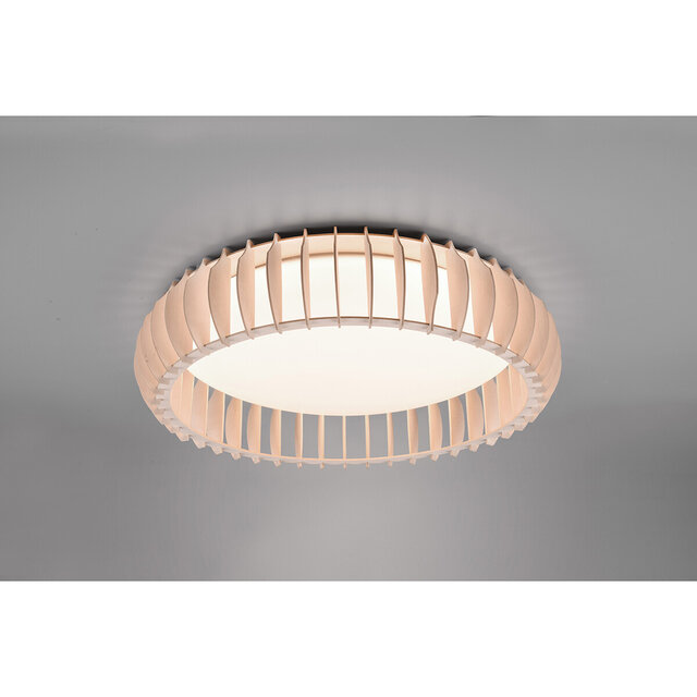 HLW LED LED Plafondlamp - Plafondverlichting - Trion Manto XL - 38W - Aanpasbare Kleur - Afstandsbediening - Dimbaar - Rond - Houtkleur - Kunststof HLW LED LED Plafondlamp - Plafondverlichting - Trion Manto XL - 38W - Aanpasbare Kleur - Afstandsbediening - Dimbaar - Rond - Houtkleur - Kunststof