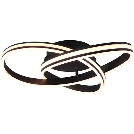 LED Plafondlamp - Plafondverlichting - Trion Yarino - 58W - Aanpasbare Kleur - Dimbaar - Rond - Mat Zwart - Aluminium LED Plafondlamp - Plafondverlichting - Trion Yarino - 58W - Aanpasbare Kleur - Dimbaar - Rond - Mat Zwart - Aluminium