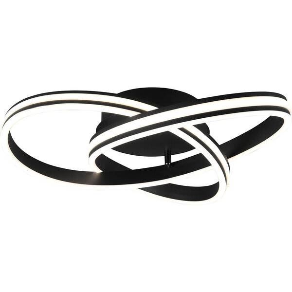 HLW LED LED Plafondlamp - Plafondverlichting - Trion Yarino - 58W - Aanpasbare Kleur - Dimbaar - Rond - Mat Zwart - Aluminium HLW LED LED Plafondlamp - Plafondverlichting - Trion Yarino - 58W - Aanpasbare Kleur - Dimbaar - Rond - Mat Zwart - Aluminium