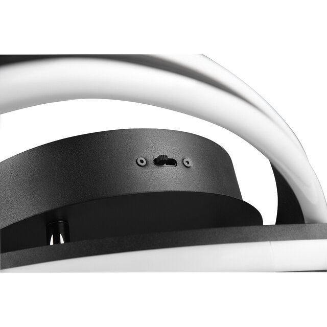 HLW LED LED Ceiling Lamp - Ceiling Lighting - Trion Yarino - 58W - Adjustable Color - Dimmable - Round - Matte Black - Aluminum