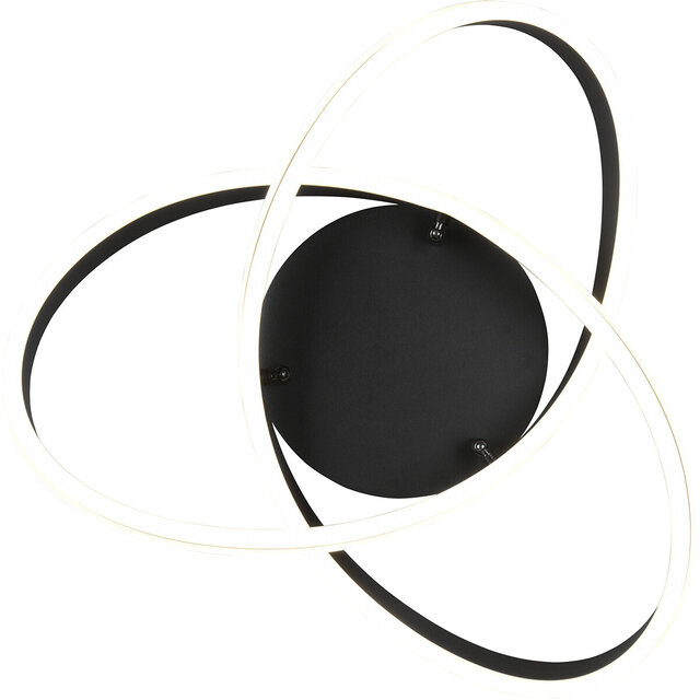 HLW LED LED Ceiling Lamp - Ceiling Lighting - Trion Yarino - 58W - Adjustable Color - Dimmable - Round - Matte Black - Aluminum
