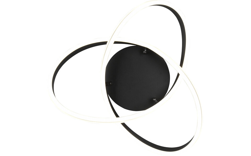 HLW LED LED Ceiling Lamp - Ceiling Lighting - Trion Yarino - 58W - Adjustable Color - Dimmable - Round - Matte Black - Aluminum