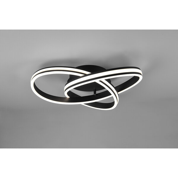 HLW LED LED Plafondlamp - Plafondverlichting - Trion Yarino - 58W - Aanpasbare Kleur - Dimbaar - Rond - Mat Zwart - Aluminium HLW LED LED Plafondlamp - Plafondverlichting - Trion Yarino - 58W - Aanpasbare Kleur - Dimbaar - Rond - Mat Zwart - Aluminium