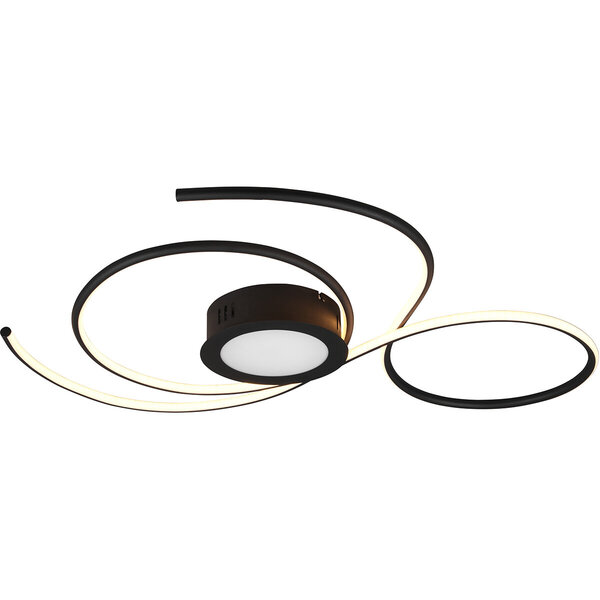 HLW LED LED Plafondlamp - Plafondverlichting - Trion Jivino - 48W - Aanpasbare Kleur - Dimbaar - Rond - Mat Zwart - Aluminium HLW LED LED Plafondlamp - Plafondverlichting - Trion Jivino - 48W - Aanpasbare Kleur - Dimbaar - Rond - Mat Zwart - Aluminium