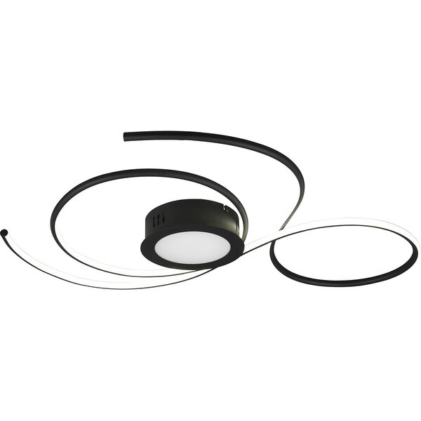HLW LED LED Plafondlamp - Plafondverlichting - Trion Jivino - 48W - Aanpasbare Kleur - Dimbaar - Rond - Mat Zwart - Aluminium HLW LED LED Plafondlamp - Plafondverlichting - Trion Jivino - 48W - Aanpasbare Kleur - Dimbaar - Rond - Mat Zwart - Aluminium