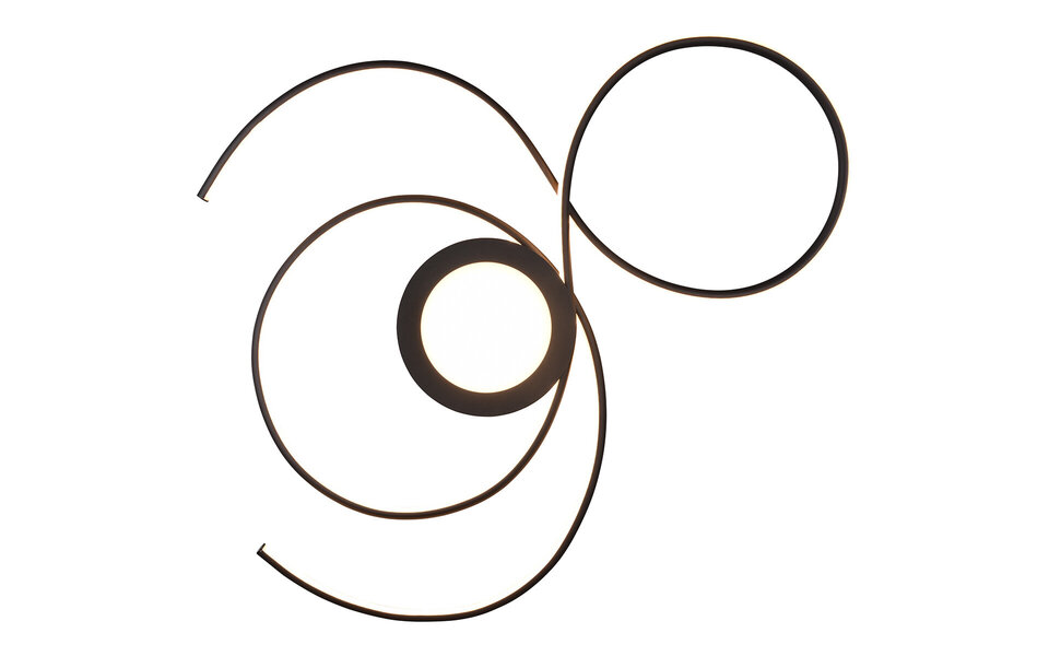 HLW LED LED Ceiling Lamp - Ceiling Lighting - Trion Jivino - 48W - Adjustable Color - Dimmable - Round - Matte Black - Aluminum