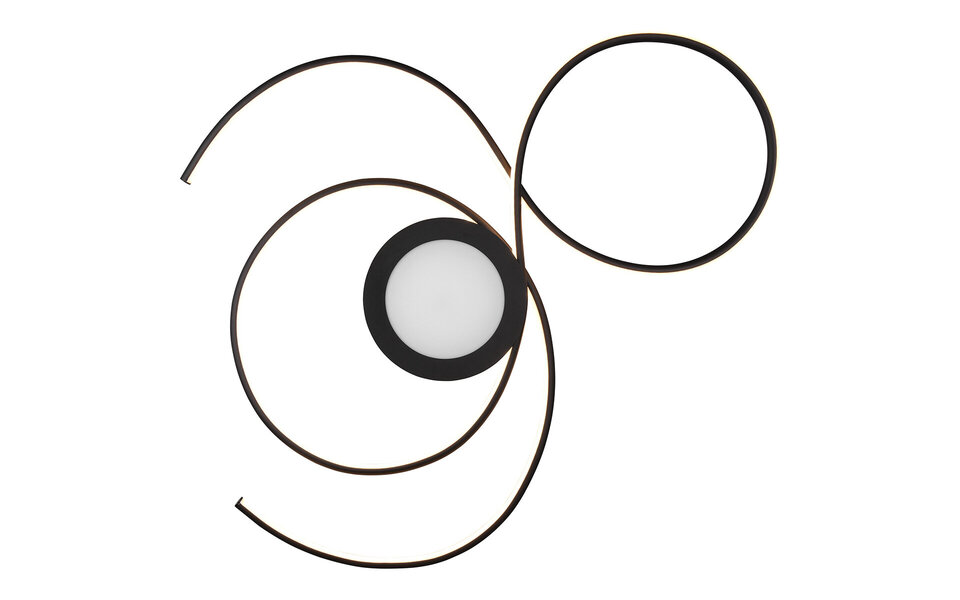 HLW LED LED Ceiling Lamp - Ceiling Lighting - Trion Jivino - 48W - Adjustable Color - Dimmable - Round - Matte Black - Aluminum