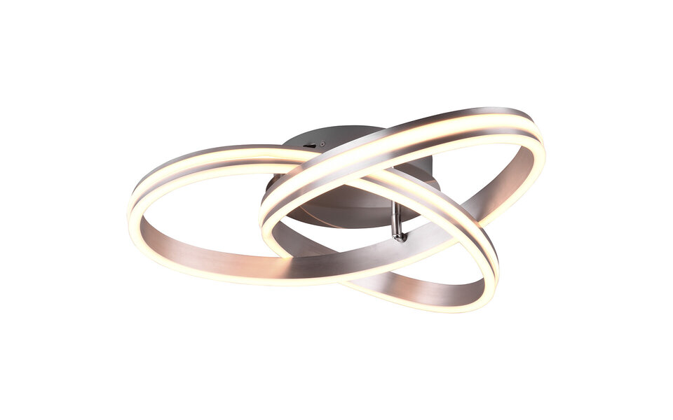 HLW LED LED Ceiling Lamp - Ceiling Lighting - Trion Yarino - 58W - Adjustable Color - Dimmable - Round - Matte Nickel - Aluminum