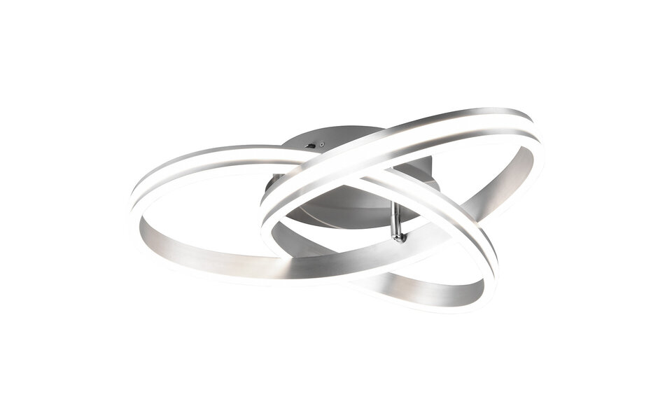 HLW LED LED Ceiling Lamp - Ceiling Lighting - Trion Yarino - 58W - Adjustable Color - Dimmable - Round - Matte Nickel - Aluminum