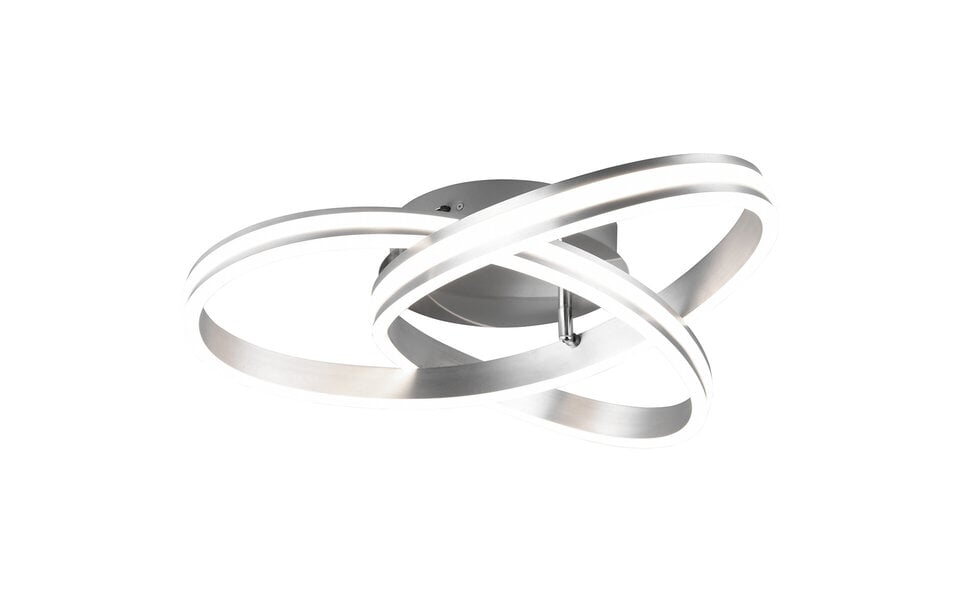 HLW LED LED Plafondlamp - Plafondverlichting - Trion Yarino - 58W - Aanpasbare Kleur - Dimbaar - Rond - Mat Nikkel - Aluminium