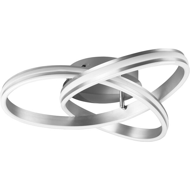 HLW LED LED Ceiling Lamp - Ceiling Lighting - Trion Yarino - 58W - Adjustable Color - Dimmable - Round - Matte Nickel - Aluminum