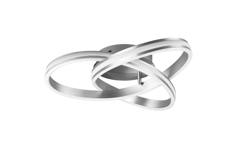 HLW LED LED Ceiling Lamp - Ceiling Lighting - Trion Yarino - 58W - Adjustable Color - Dimmable - Round - Matte Nickel - Aluminum