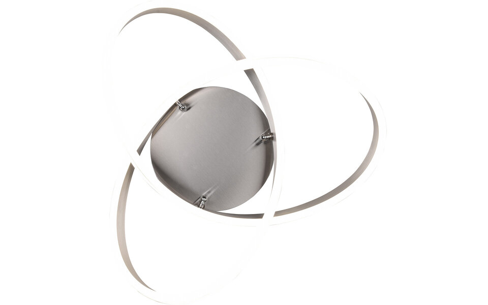 HLW LED LED Plafondlamp - Plafondverlichting - Trion Yarino - 58W - Aanpasbare Kleur - Dimbaar - Rond - Mat Nikkel - Aluminium