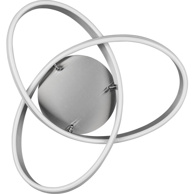 HLW LED LED Plafondlamp - Plafondverlichting - Trion Yarino - 58W - Aanpasbare Kleur - Dimbaar - Rond - Mat Nikkel - Aluminium