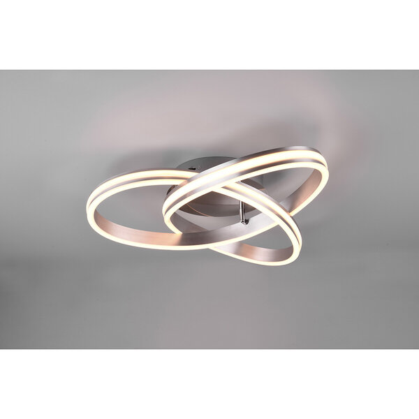 HLW LED LED Plafondlamp - Plafondverlichting - Trion Yarino - 58W - Aanpasbare Kleur - Dimbaar - Rond - Mat Nikkel - Aluminium HLW LED LED Plafondlamp - Plafondverlichting - Trion Yarino - 58W - Aanpasbare Kleur - Dimbaar - Rond - Mat Nikkel - Aluminium