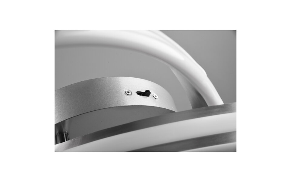 HLW LED LED Ceiling Lamp - Ceiling Lighting - Trion Yarino - 58W - Adjustable Color - Dimmable - Round - Matte Nickel - Aluminum