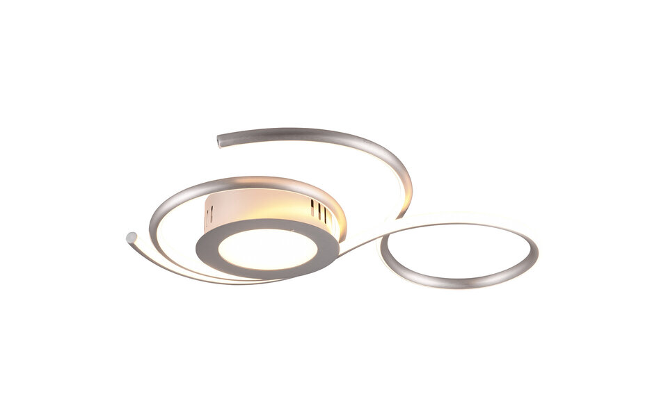 HLW LED LED Ceiling Lamp - Ceiling Lighting - Trion Jivino - 36W - Adjustable Color - Dimmable - Round - Matte Nickel - Aluminum HLW LED LED Ceiling Lamp - Ceiling Lighting - Trion Jivino - 36W - Adjustable Color - Dimmable - Round - Matte Nickel - Aluminum