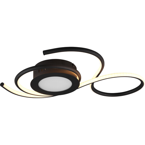 HLW LED LED Plafondlamp - Plafondverlichting - Trion Jivino - 36W - Aanpasbare Kleur - Dimbaar - Rond - Mat Zwart - Aluminium HLW LED LED Plafondlamp - Plafondverlichting - Trion Jivino - 36W - Aanpasbare Kleur - Dimbaar - Rond - Mat Zwart - Aluminium