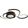 rond mat zwarte dimbare LED plafondlamp 36W met 4300 lumen en instelbare kleurtemperatuur