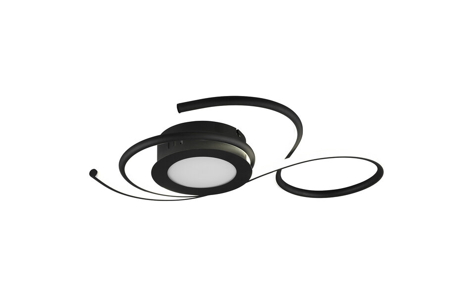 HLW LED LED Ceiling Lamp - Ceiling Lighting - Trion Jivino - 36W - Adjustable Color - Dimmable - Round - Matte Black - Aluminum