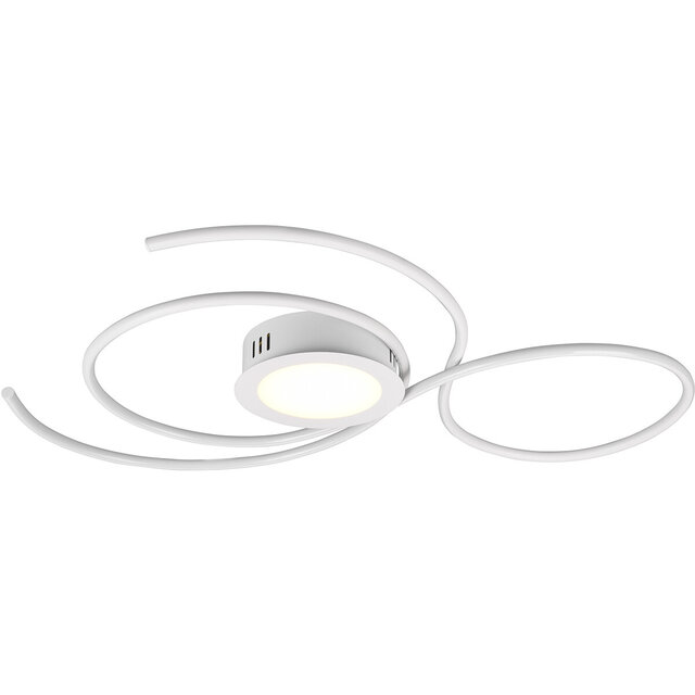 HLW LED LED Plafondlamp - Plafondverlichting - Trion Jivino - 48W - Aanpasbare Kleur - Dimbaar - Rond - Mat Wit - Aluminium