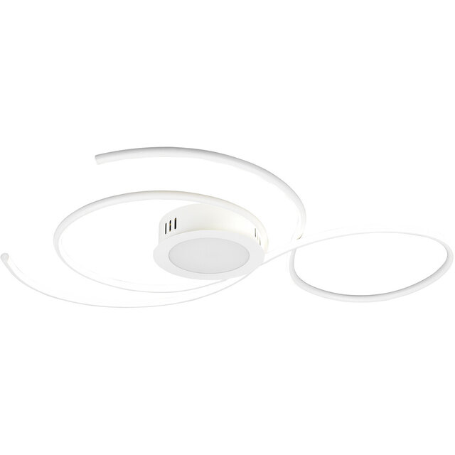 HLW LED LED Plafondlamp - Plafondverlichting - Trion Jivino - 48W - Aanpasbare Kleur - Dimbaar - Rond - Mat Wit - Aluminium
