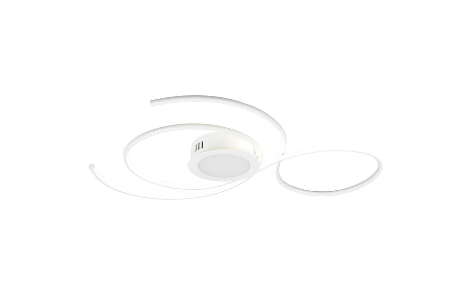 HLW LED LED Plafondlamp - Plafondverlichting - Trion Jivino - 48W - Aanpasbare Kleur - Dimbaar - Rond - Mat Wit - Aluminium