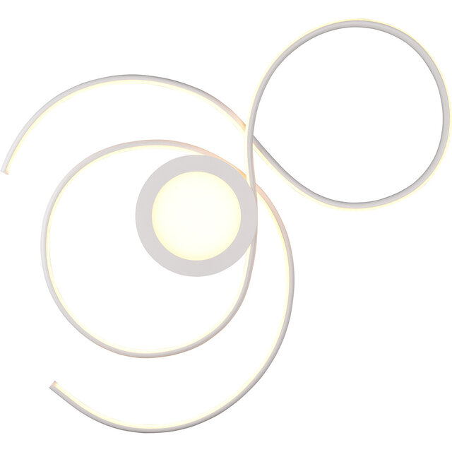 HLW LED LED Plafondlamp - Plafondverlichting - Trion Jivino - 48W - Aanpasbare Kleur - Dimbaar - Rond - Mat Wit - Aluminium